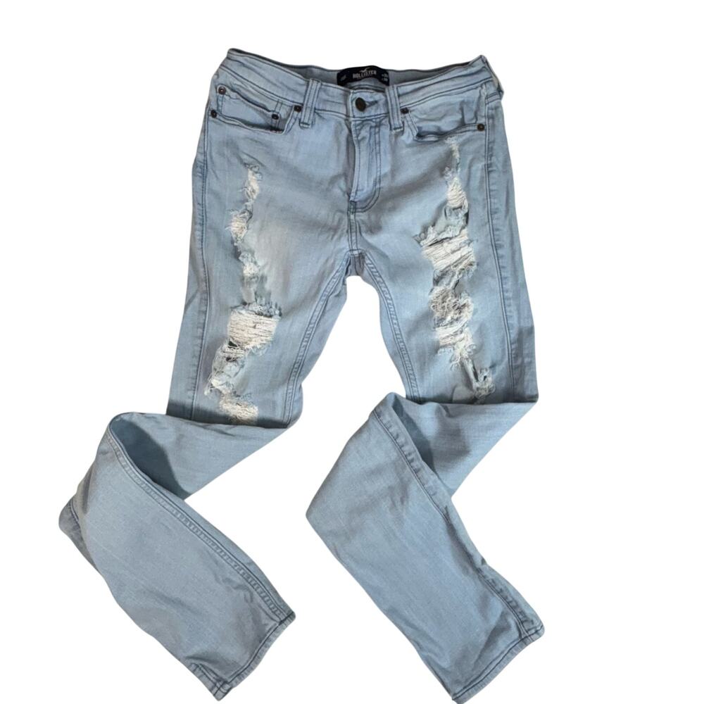 HOLLISTER Women’s Stacked SKINNY Distressed Advance Stretch Jeans Size 29